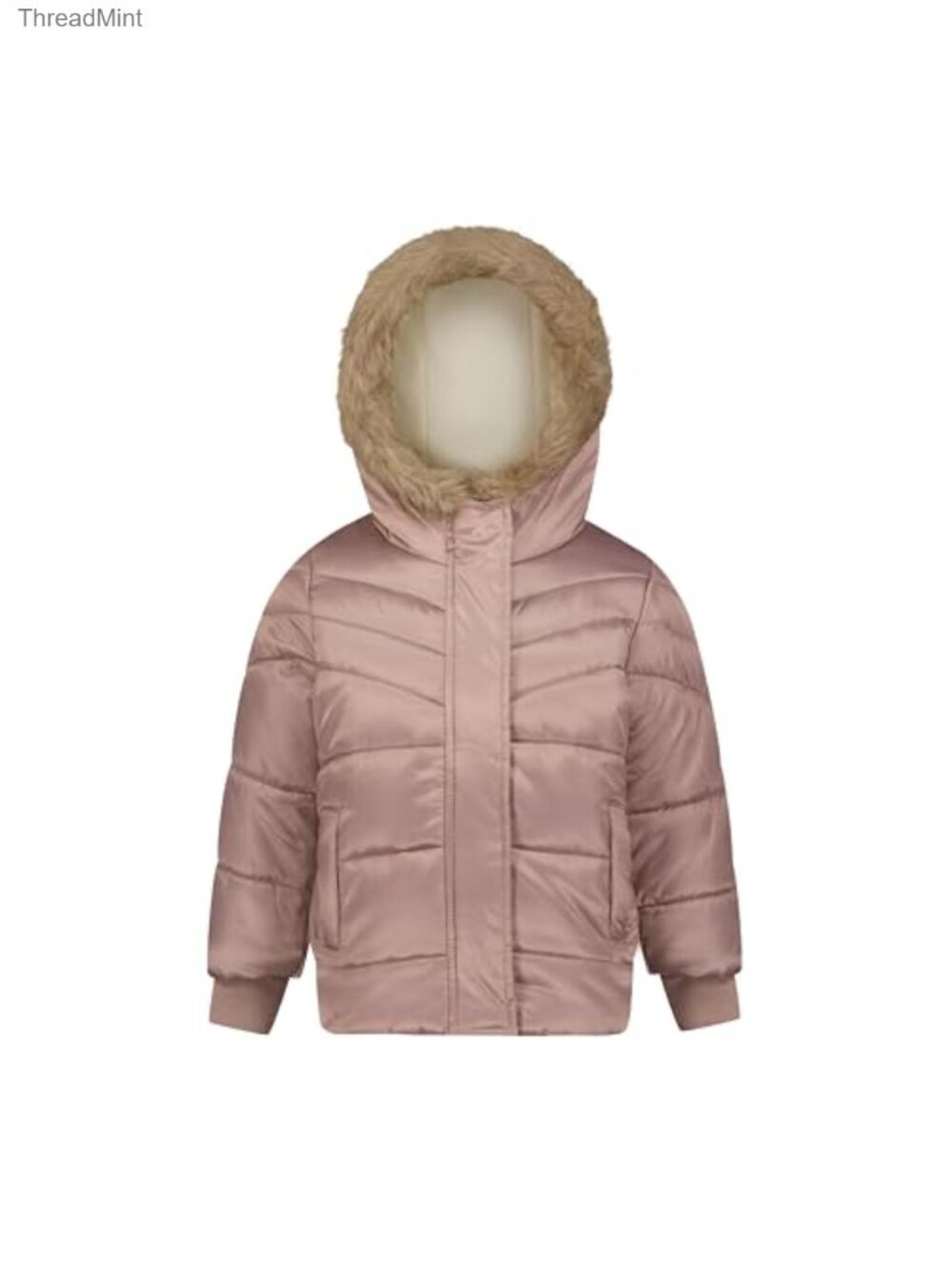 Kids Heavyweight Hooded Puffer Jacket Down Alternative Quilted Water Resistant